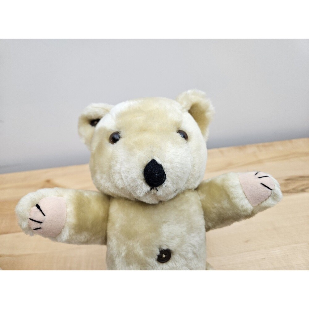 Vintage collectible Jointed Blonde Plush Teddy Bear Stuffed Animal - Picture 4 of 6